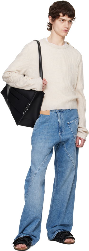 Пуловер JW Anderson JW Anderson Cropped Button Trim Sweater Бежово | KW1324-YN0411, 3
