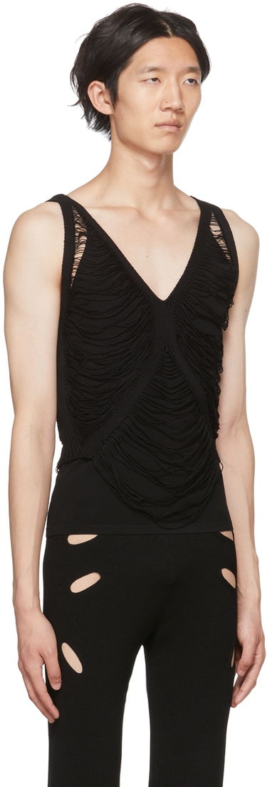 Потник Dion Lee Dion Lee Net Distressed Tank Top Черно | C7080P22, 1