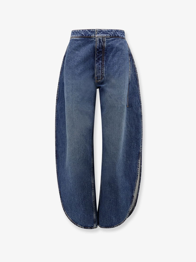 Дънки Alaïa Wide Leg Jeans Синьо | AA9P02536T536525