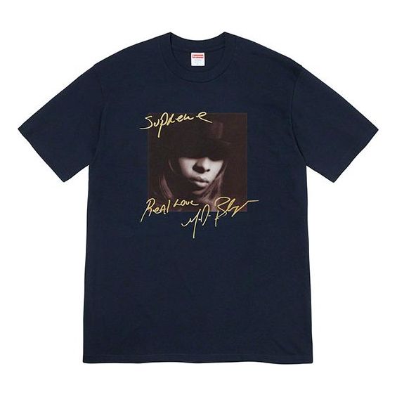 Тениска Supreme Mary J. Blige Character Short Sleeve T-Shirt Тъмно синьо | SUP-FW19-003