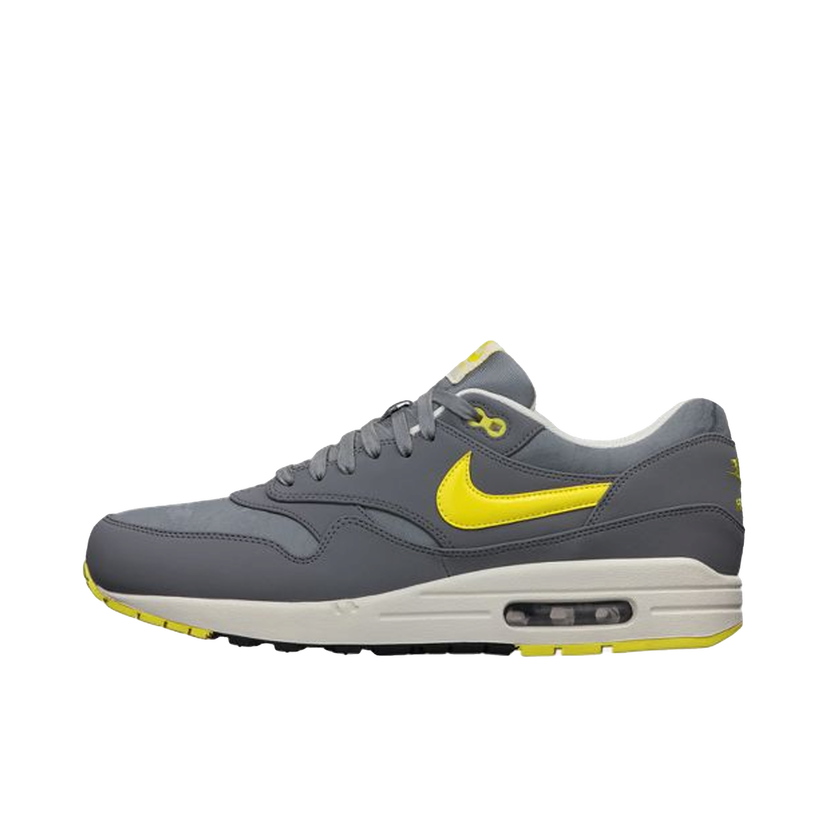 Кецове и обувки Nike Air Max 1 Cool Grey Sonic Yellow Сиво | 512033-070