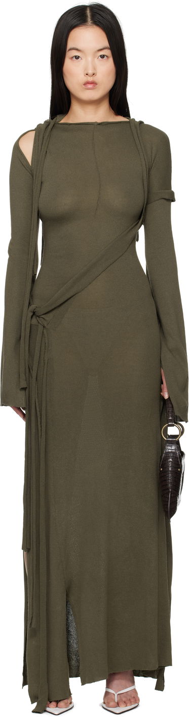 Pокля Ottolinger Ottolinger Deconstructed Long Sleeve Maxi Dress Зелено | 10550050601, 0