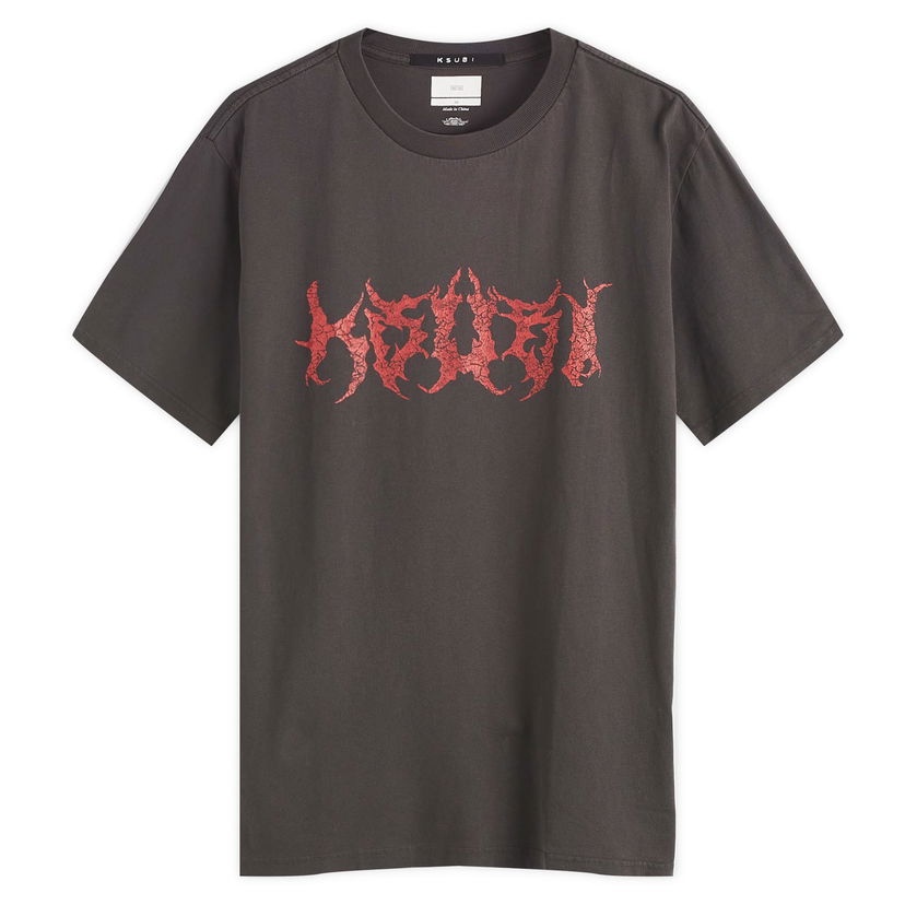 Тениска Ksubi Sabbath Kash T-Shirt Faded Size Large Черно | MFA24TE002-BLK