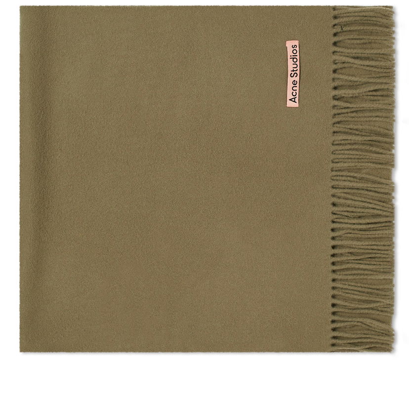 Шал Acne Studios Canada Narrow Reversible Scarf "Khaki Green" Зелено | CA0210-AB6