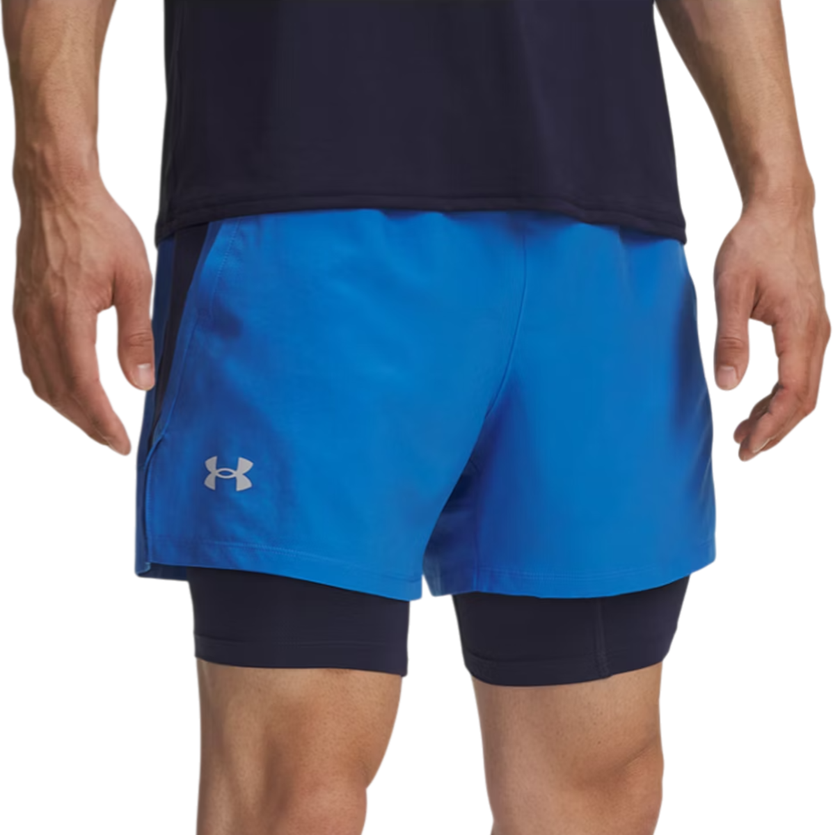 Къси панталони Under Armour UA Launch 5" 2-in-1 Running Shorts Синьо | 1382640-402, 0