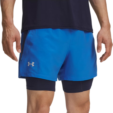 Къси панталони Under Armour UA Launch 5" 2-in-1 Running Shorts Синьо | 1382640-402, 0