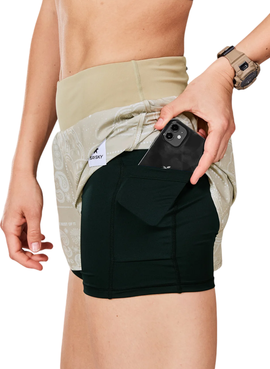 Къси панталони Saysky Saysky Paisley 2 In 1 Pace 3" Shorts Бежово | mwrsh02c1021, 1