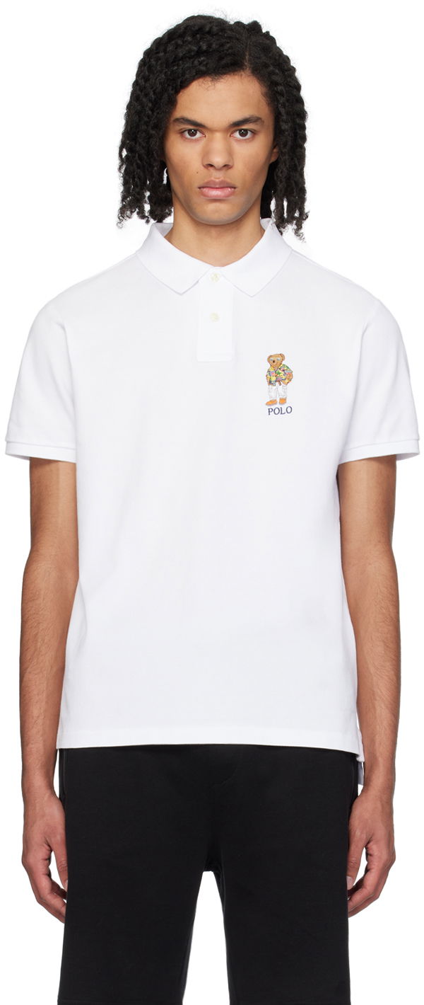 Поло тениска Polo by Ralph Lauren White Beach Club Bear Polo Бяло | 710853312024, 0