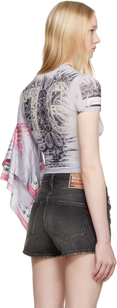 Тениска Diesel Diesel T-Dana Paisley Mesh T-Shirt Сиво | A18211 0KIBH, 2