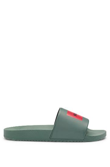 Облекло и аксесоари BOSS Hugo Slides with Logo Label Зелено | 50522525, 1
