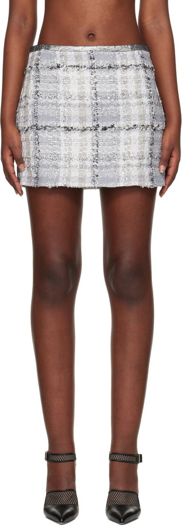 Пола Dolce & Gabbana Dolce&Gabbana Check Tweed Miniskirt Сиво | F4CC8T FQZAE, 0