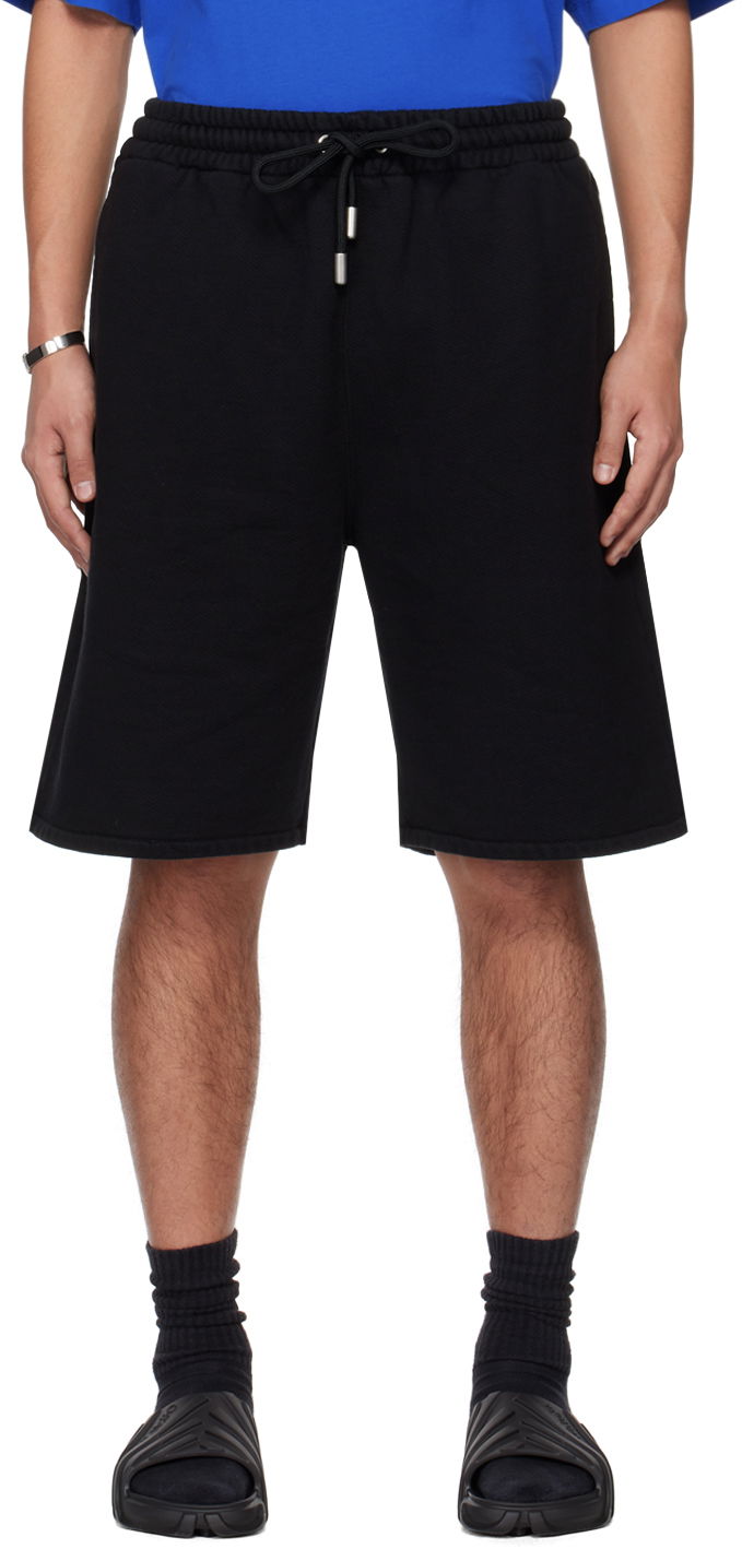 Къси панталони Off-White Black Cornely Diags Shorts Черно | OMCI013S24FLE0021001, 0