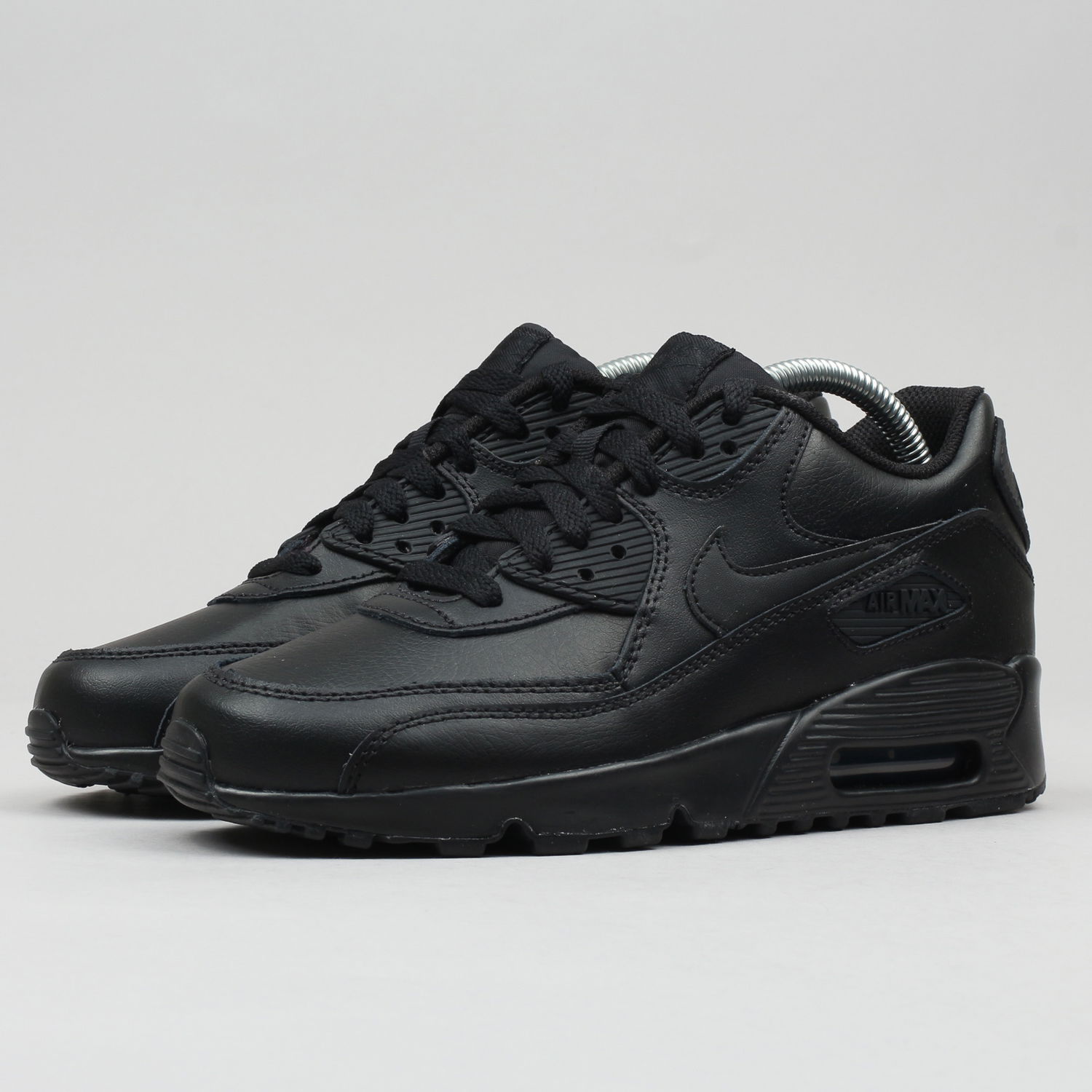 Кецове и обувки Nike Air Max 90 Leather GS Черно | 833412-001, 1