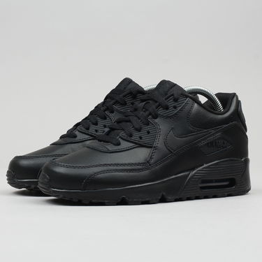 Кецове и обувки Nike Air Max 90 Leather GS Черно | 833412-001, 1