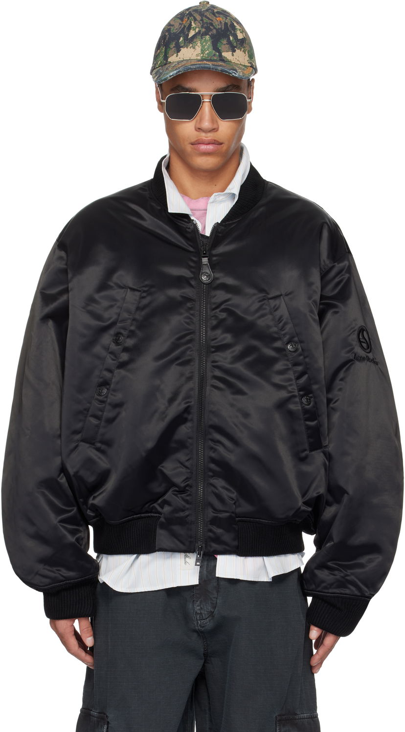 Яке бомбър Acne Studios Acne Studios Logogram Bomber Jacket Черно | B90819-