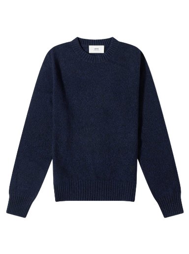 Пуловер AMI Tonal Heart Cashmere Crewneck Тъмно синьо | HKS127-005-430