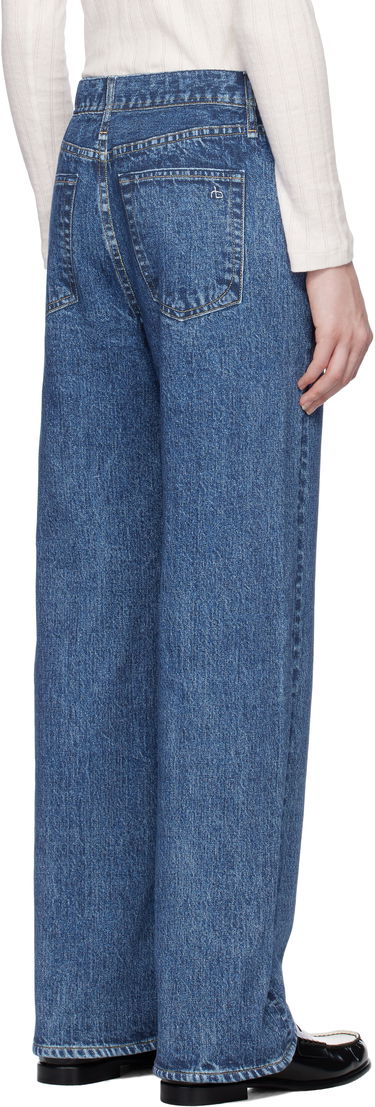 Дънки rag & bone Miramar Wide Leg Fleece Lounge Pants Синьо | WCW24H70058205, 2