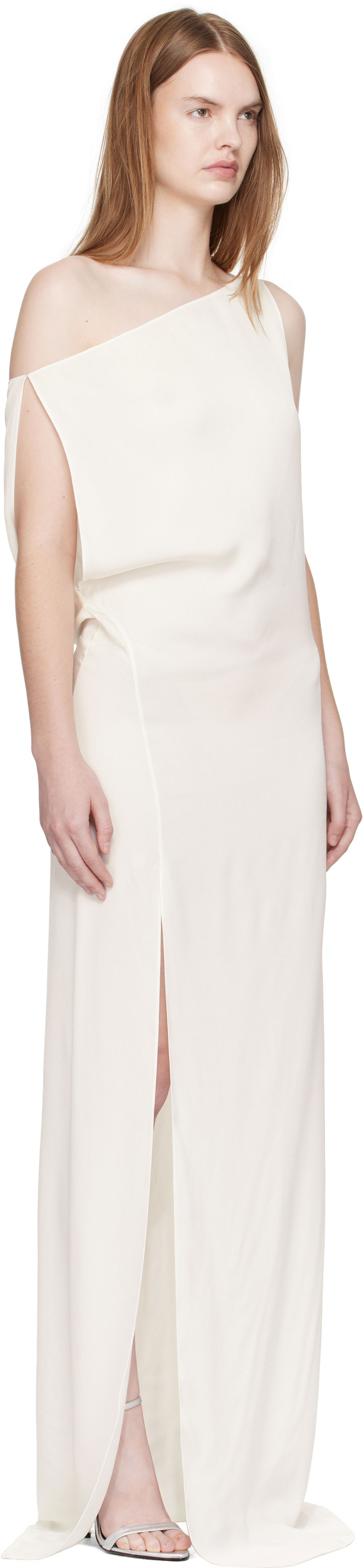 Pокля Tom Ford Tom Ford Off The Shoulder Evening Maxi Dress Бяло | AB3523-FAX1446, 1