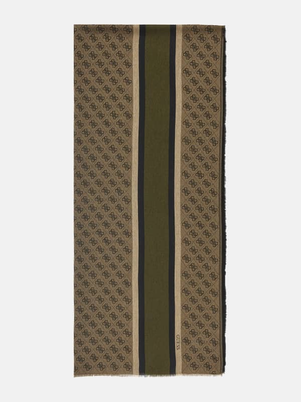 Шал GUESS Logo Patterned Woven Scarf Зелено | AM9492POL03, 0