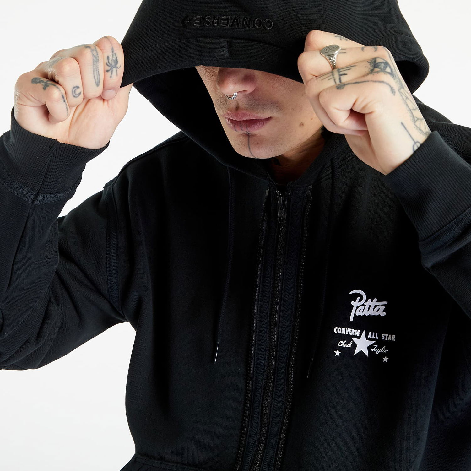 Суитчър Converse Patta x Four-Leaf Clover Utility Fleece Hoodie Черно | 10024664-A01, 1