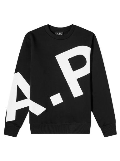 Суитчър A.P.C. Cory Oversize Logo Sweater Черно | COFBQ-M27817-LZZ