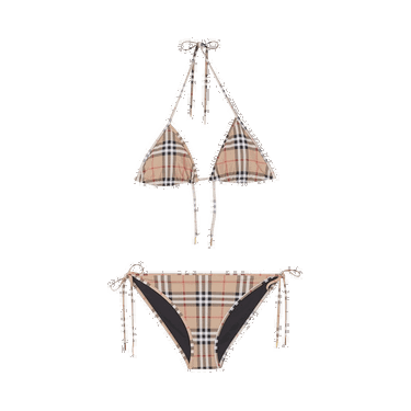Бански Burberry Vintage Check Triangle Bikini Бежово | 8009008, 0