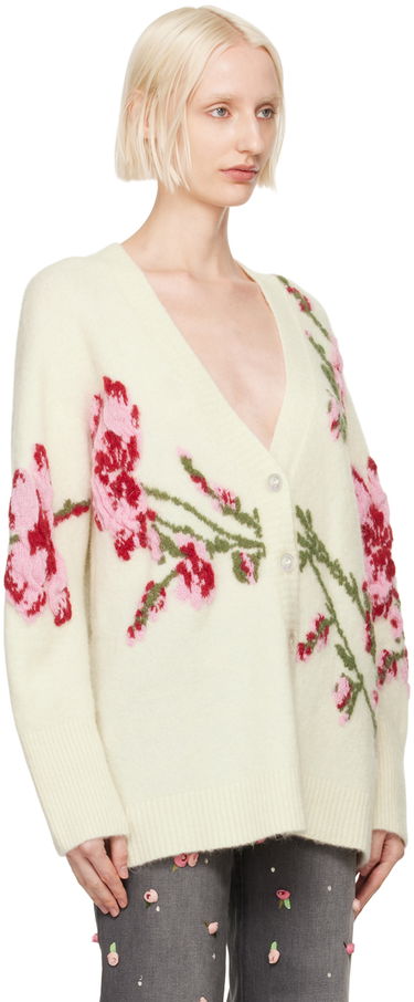 Пуловер Blumarine Floral Embroidered Cardigan Сиво | A422M489A, 4