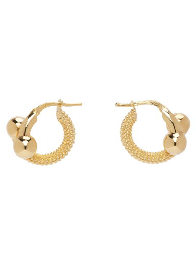 Обеци Bottega Veneta Intreccio Hoop Earrings Бежово | 732124 VAHU0