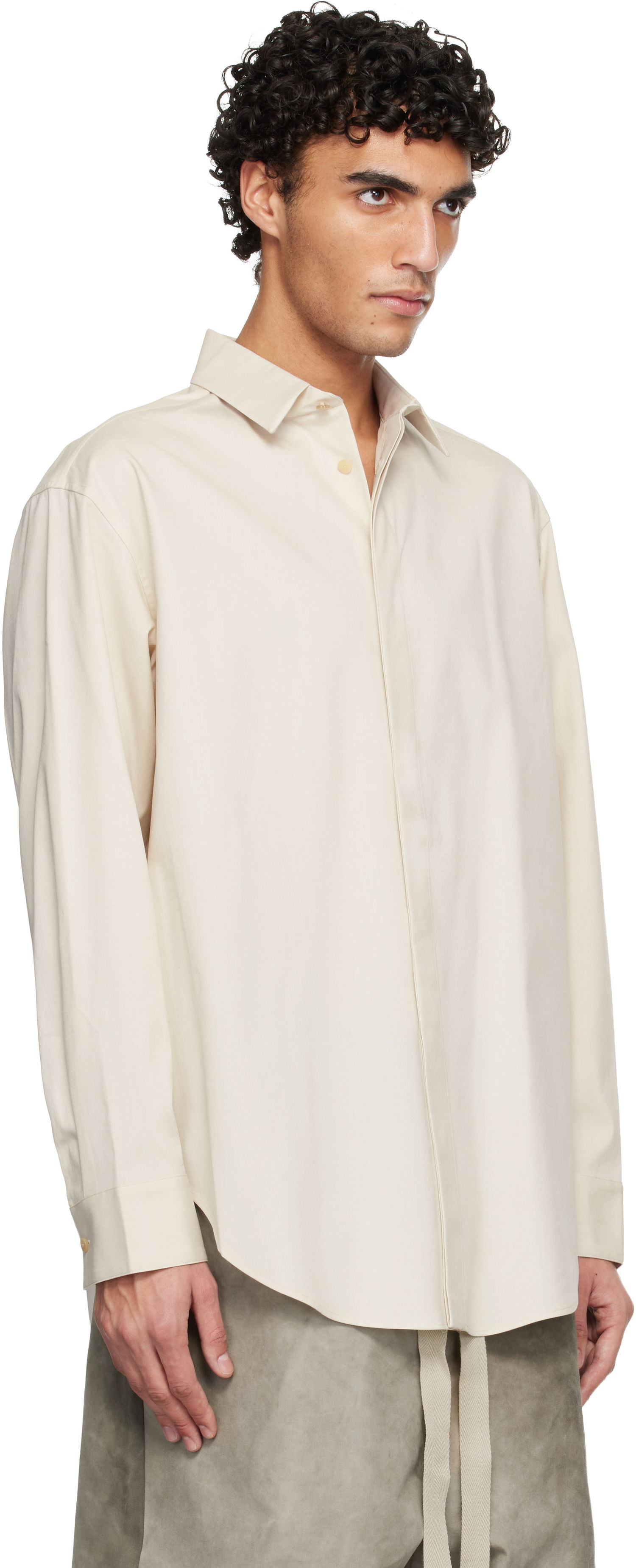 Риза Fear of God Cotton Wool Oxford Classic Shirt Бежово | FG25FW60-606OXF-120, 1