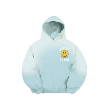 Суитчър MARKET Market Smiley Upside Down Lock-up Hoodie Тюркоазено | HD0386-BLUE, 0
