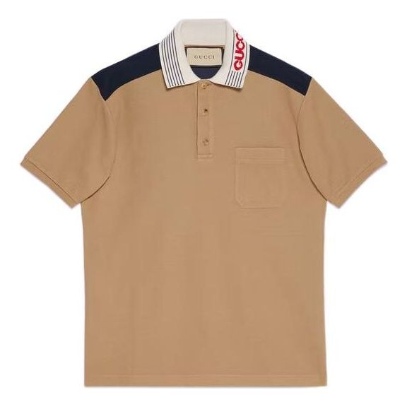 Поло тениска Gucci Gucci Jersey Polo Shirt Бежово | 727906-XJE8K-2094