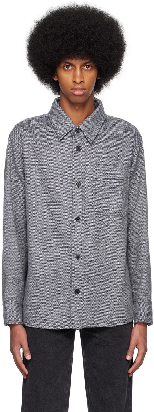 Риза A.P.C. Basile Button Up Shirt Сиво | WOAOP-H02709