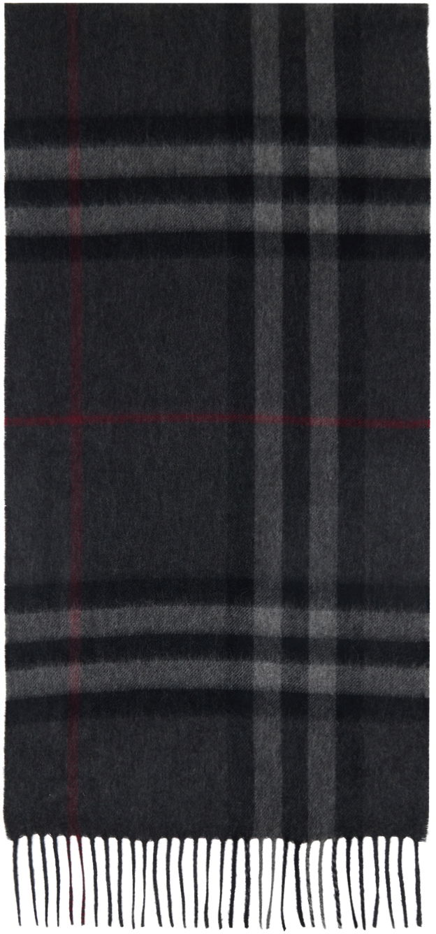 Шал Burberry Check Scarf Gray Сиво | 8015538, 0