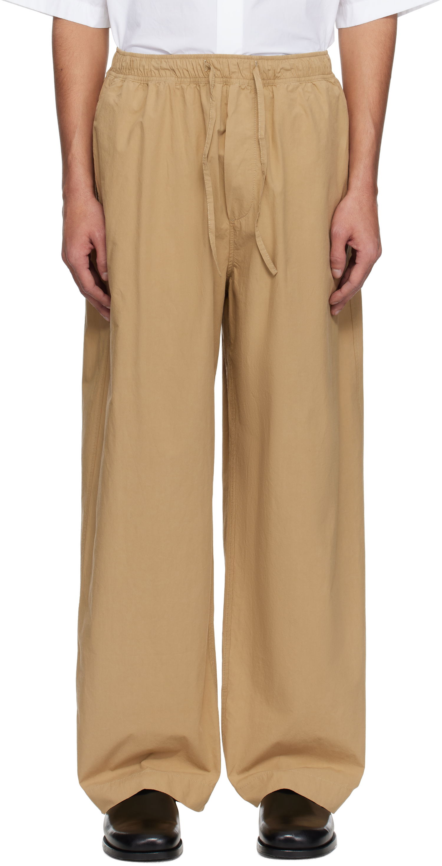 Панталони Studio Nicholson Studio Nicholson Sonny Wide-Leg Trousers Бежово | SONNY SNM - 1311, 0