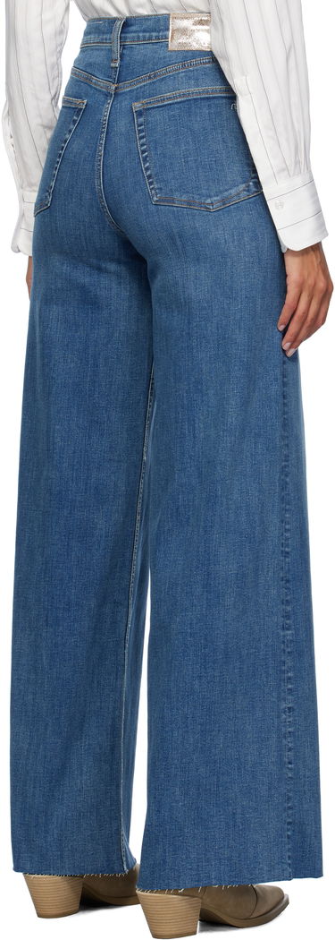 Дънки rag & bone Rag & Bone Flexi Sofie Wide-Leg Jeans Синьо | WDD24F2952FUWI, 2