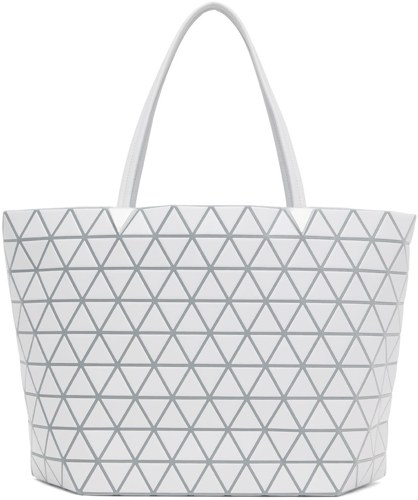 Голяма пазарска чанта BAO BAO ISSEY MIYAKE Geometric Pattern Matte Tote Bag Бяло | BB36AG352