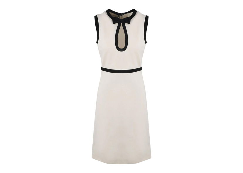 Pокля Gucci Keyhole Cut-Out Pencil Dress White Бяло | 688342 X7C07 9040