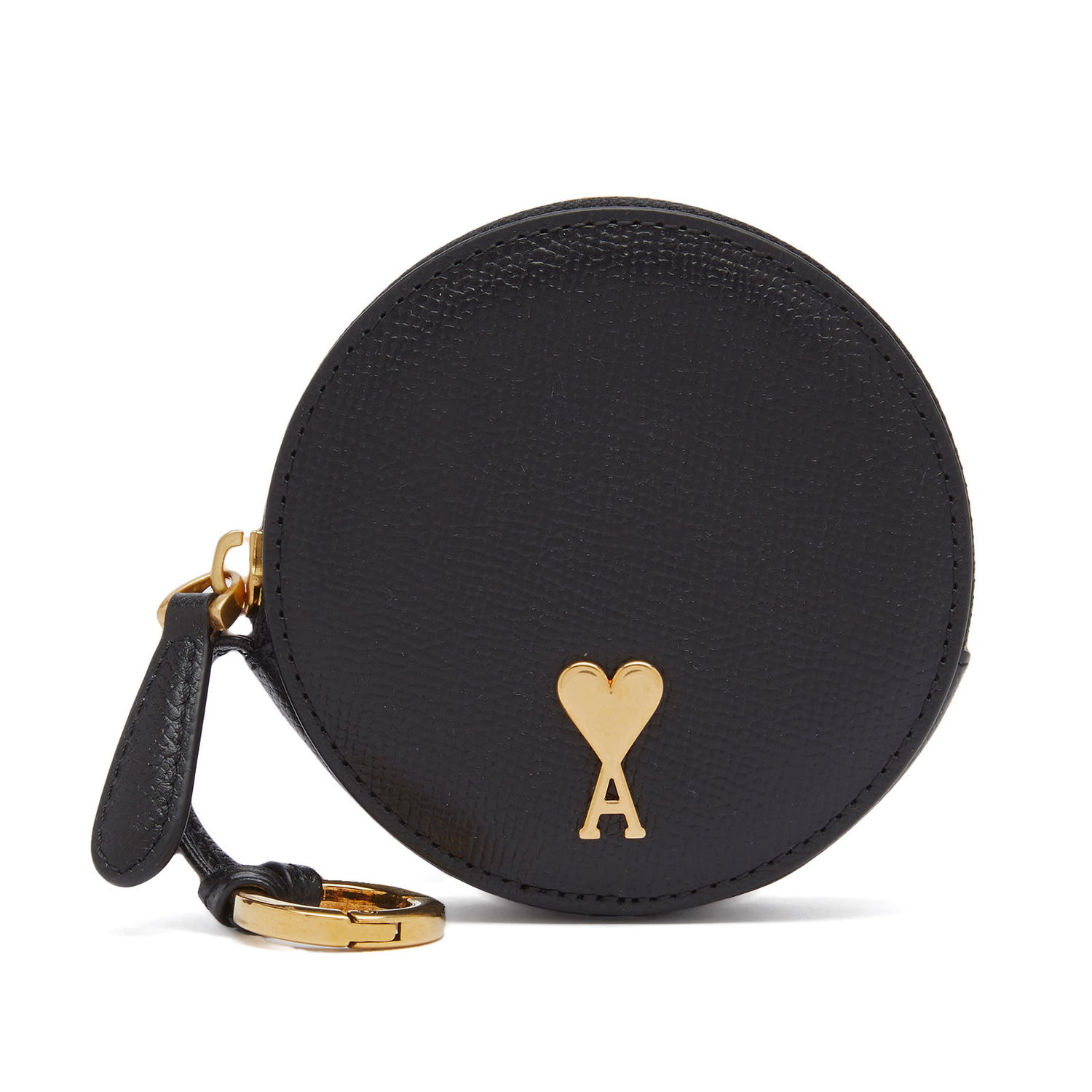 Раници и чанти AMI Paris Women's Round Purse in Black/Vibrated Brass | END. Clothing Черно | USL600-AL0036-015, 0