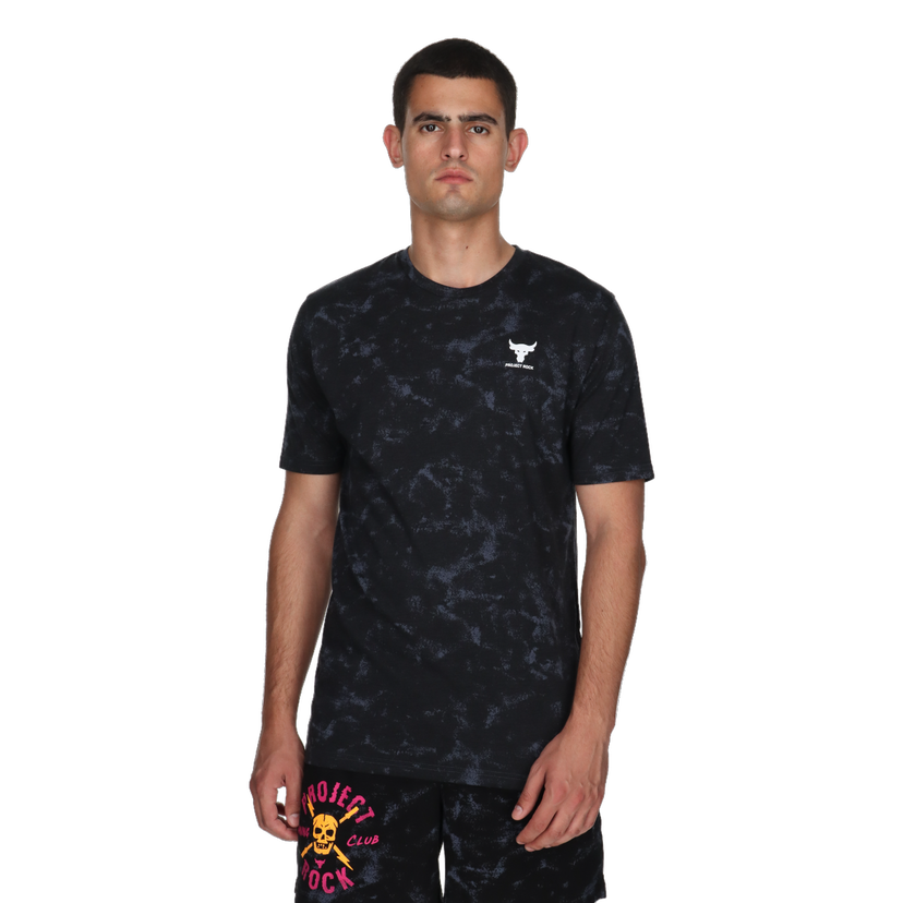 Тениска Under Armour Project Rock Payoff Marbled T-Shirt Черно | 1383194-001