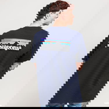 Тениска Patagonia P6 Logo Responsibili Tee Тъмно синьо | 38504 CNY, 0
