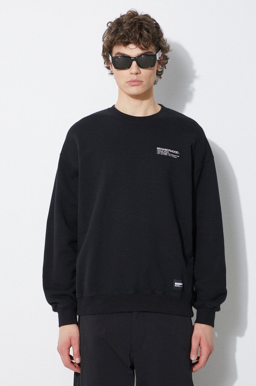 Пуловер Neighborhood NEIGHBORHOOD Plain Crewneck Sweatshirt Черно | 241FPNH.CSM01, 0