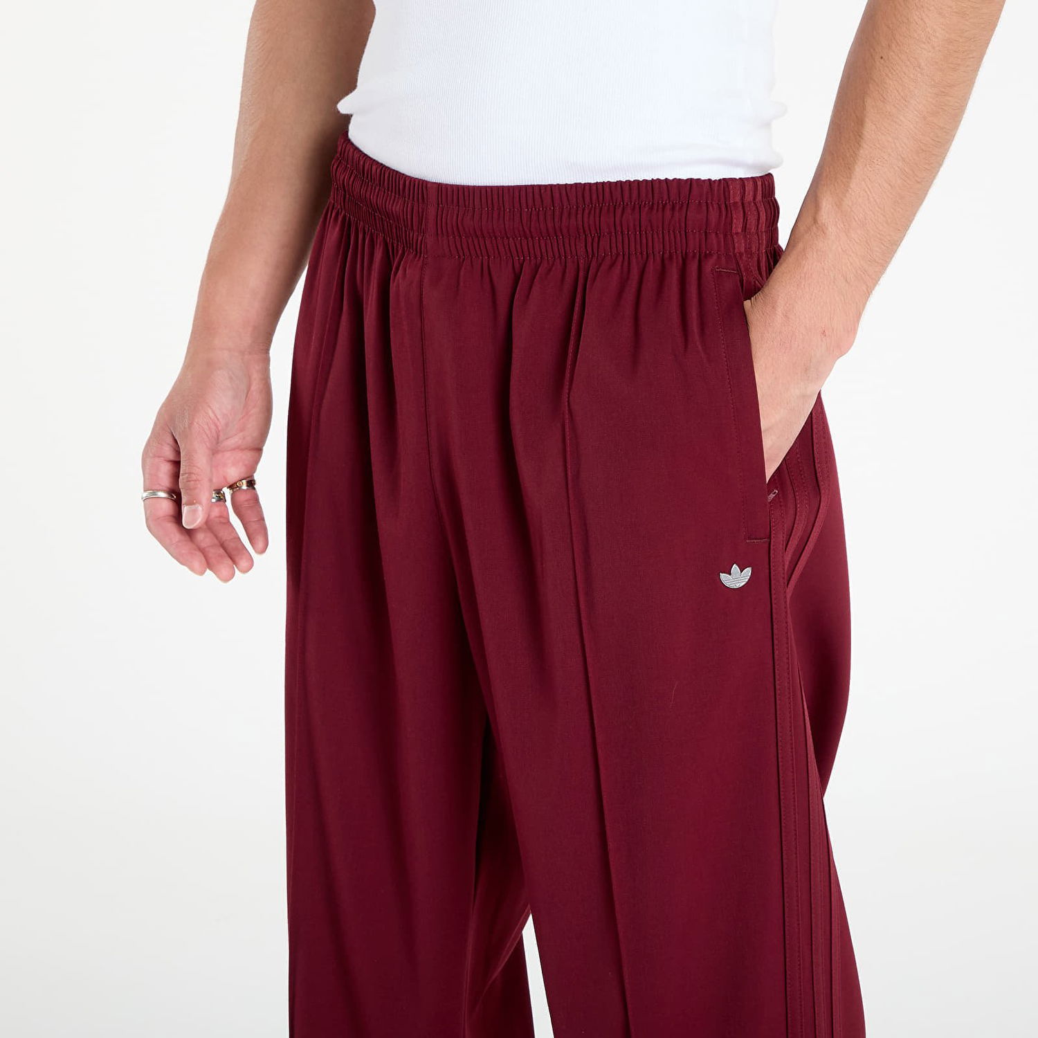 Спортни панталони adidas Performance Track Pants Premium Baggy Бургунди | KA5258, 1