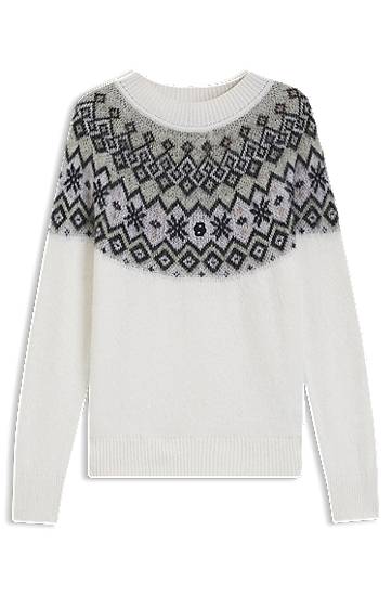 Ski sweater with jacquard pattern, 0