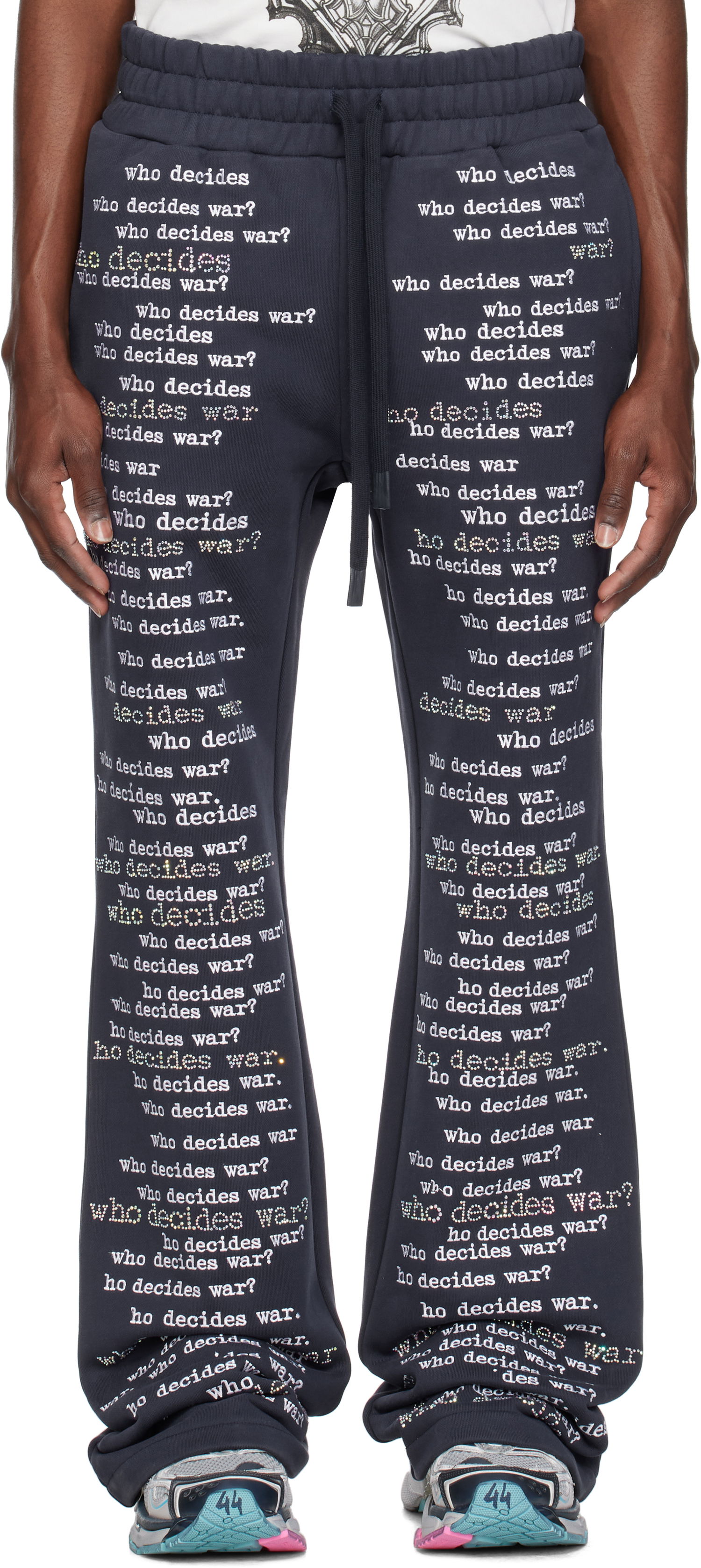 Спортни панталони Who Decides War 'WDW' Scripture Sweatpants Тъмно синьо | 1121150010SS25, 0