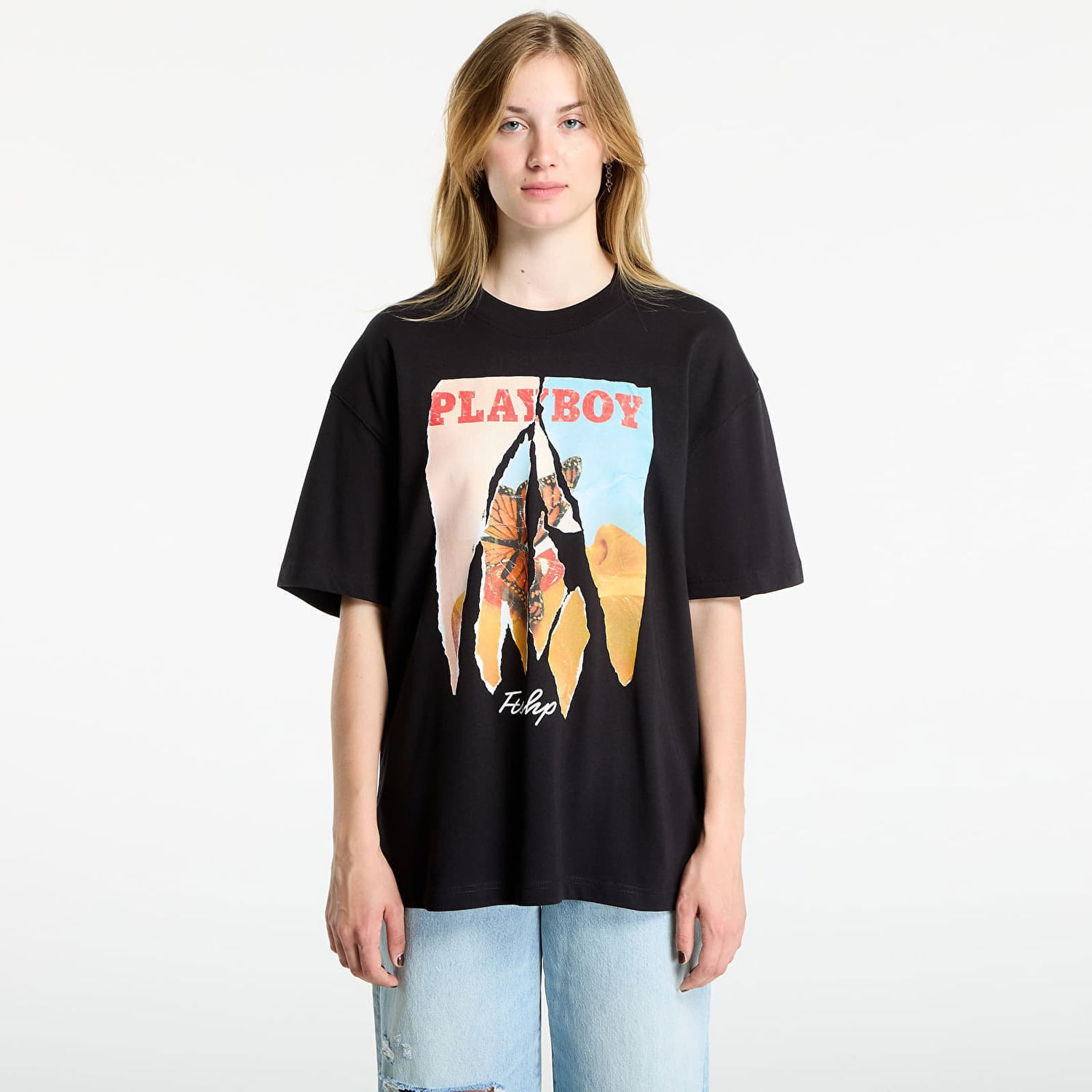 Тениска Footshop Playboy x FTSHP Butterfly Covers Tee UNISEX Black Черно | FTSHP_527, 1
