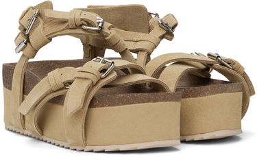 Грижа за обувките R13 R13 Platform Suede Sandals Бежово | R13WS075-S212A, 3