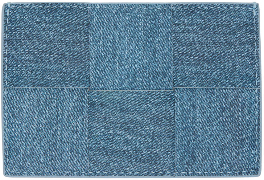 Портфейл Bottega Veneta Cassette Credit Card Holder Синьо | 748052V49K1, 0