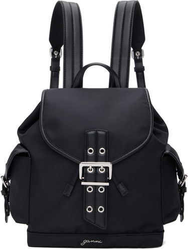 Раница GANNI GANNI Small Bucky Nylon Backpack Черно | A6528, 0