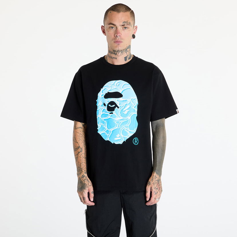 Тениска BAPE A BATHING APE Abc Sea Surface Camo Ape Head Tee Black Черно | 001TEK701004F BLK