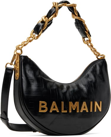 Дамска чанта Balmain Balmain 1945 Soft Moon Shoulder Bag Черно | EN1BQ954LETF, 1